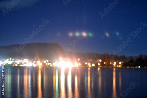 Alpine Lake view at Night