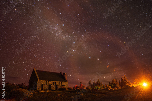 Milky way core in landscape