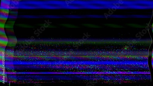 Vibrant VHS Distortion Glitch Transition Overlay Element