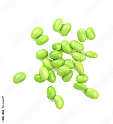 edamame or soybeans isolate on white background