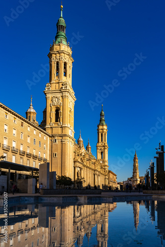 Basilica de Nuestra Se  ora del Pilar Cathedral in Zaragoza  Spain.