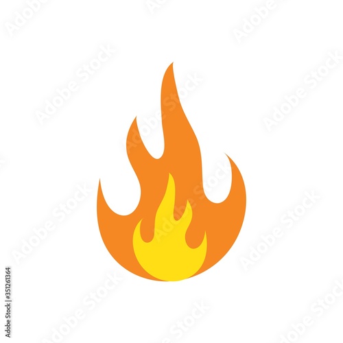Fire flame Logo icon vector illustration design