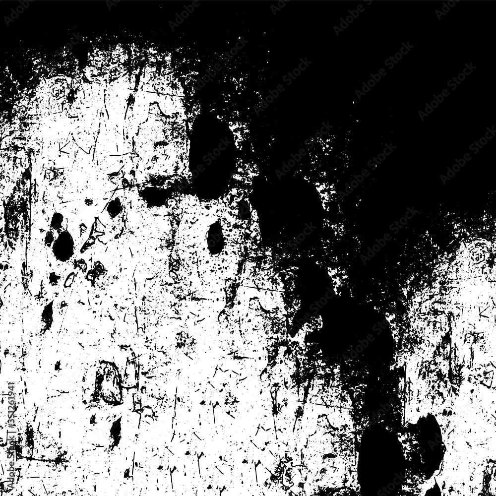 Black and white grunge texture. Monochrome abstract background. Pattern of dust, chips, cracks, and destruction. Chaotic pattern on an old worn surface Black and white grunge texture. Monochrome abstract background. Pattern of dust, chips, cracks, and destruction. Chaotic pattern on an old worn surface