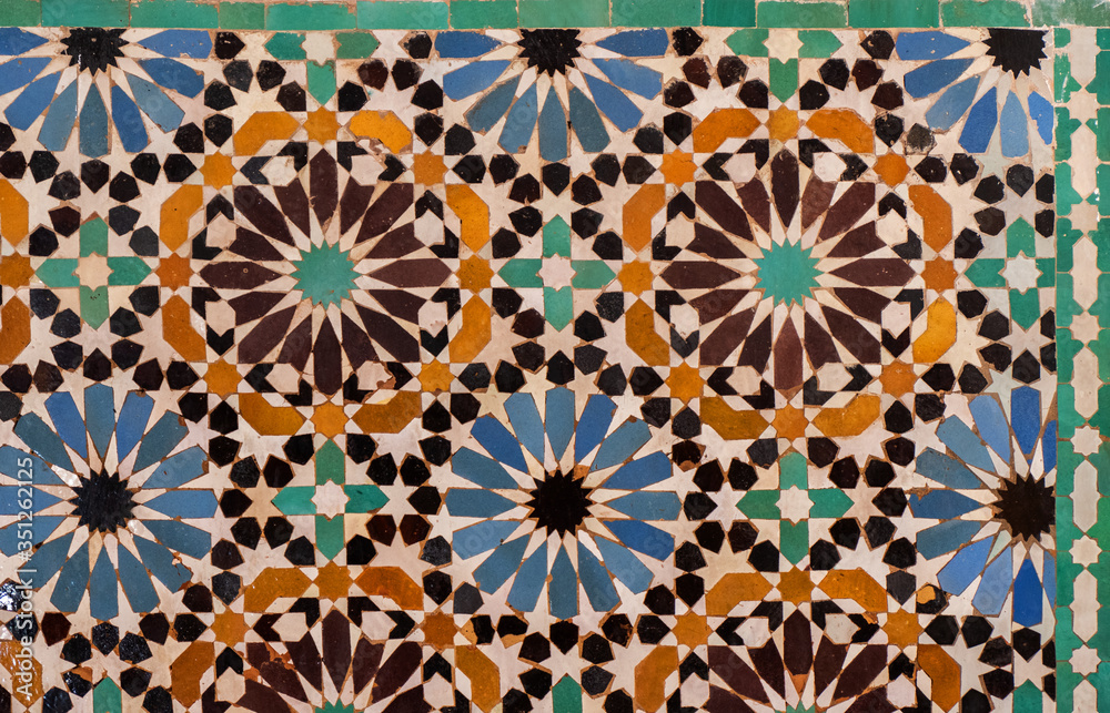 Traditional wall decoration in Morocco
