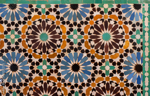 Traditional wall decoration in Morocco 