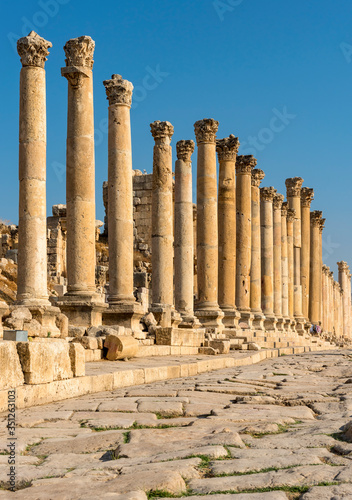Columns of Cardo Maximus street, Jerash, Jordan