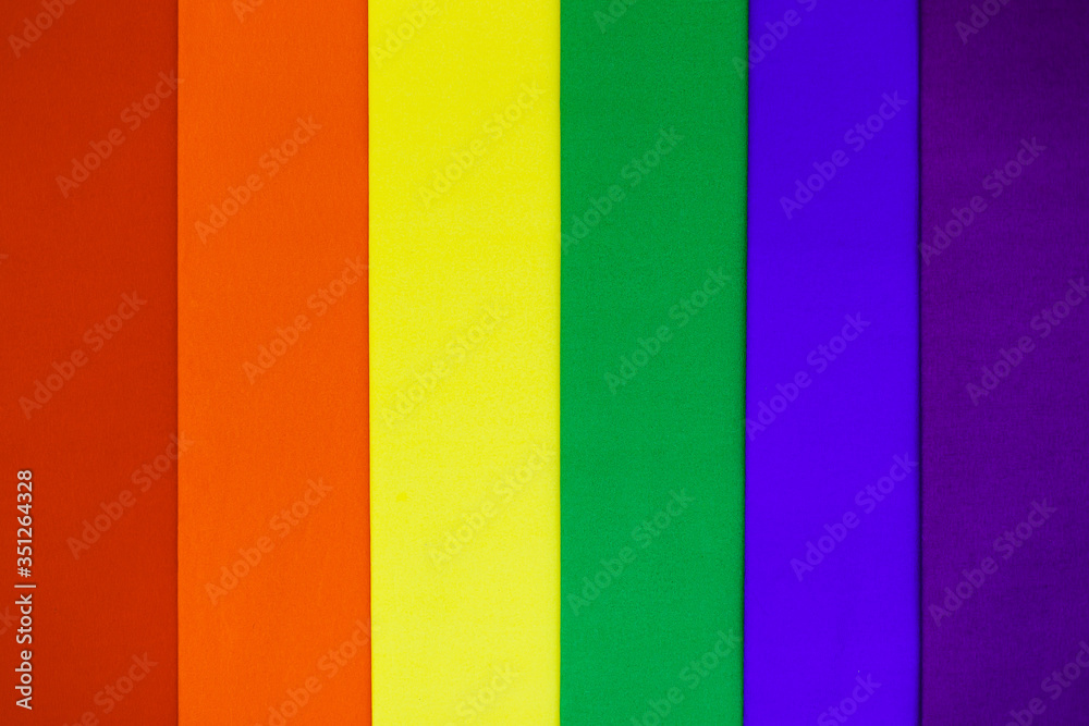 Texture sheets of paper in the colours of LGBT flag rainbow. Concept LGBT for design. Gay pride rainbow LGBT flag design background. Symbol of LGBT movement. Concept of LGBT rights. Texture sheets of paper in the colours of LGBT flag rainbow. Concept LGBT for design. Gay pride rainbow LGBT flag design background. Symbol of LGBT movement. Concept of LGBT rights.