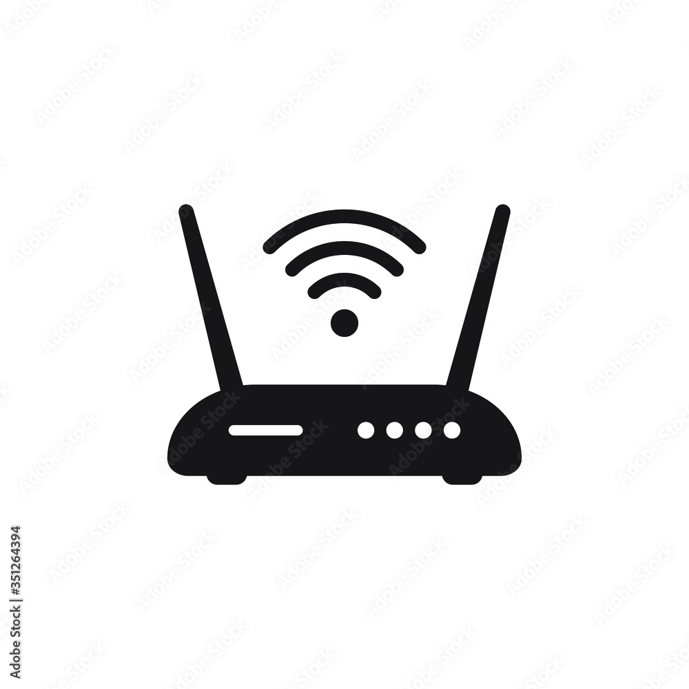 Router icon. Router related signal icon isolated Stock-vektor | Adobe Stock