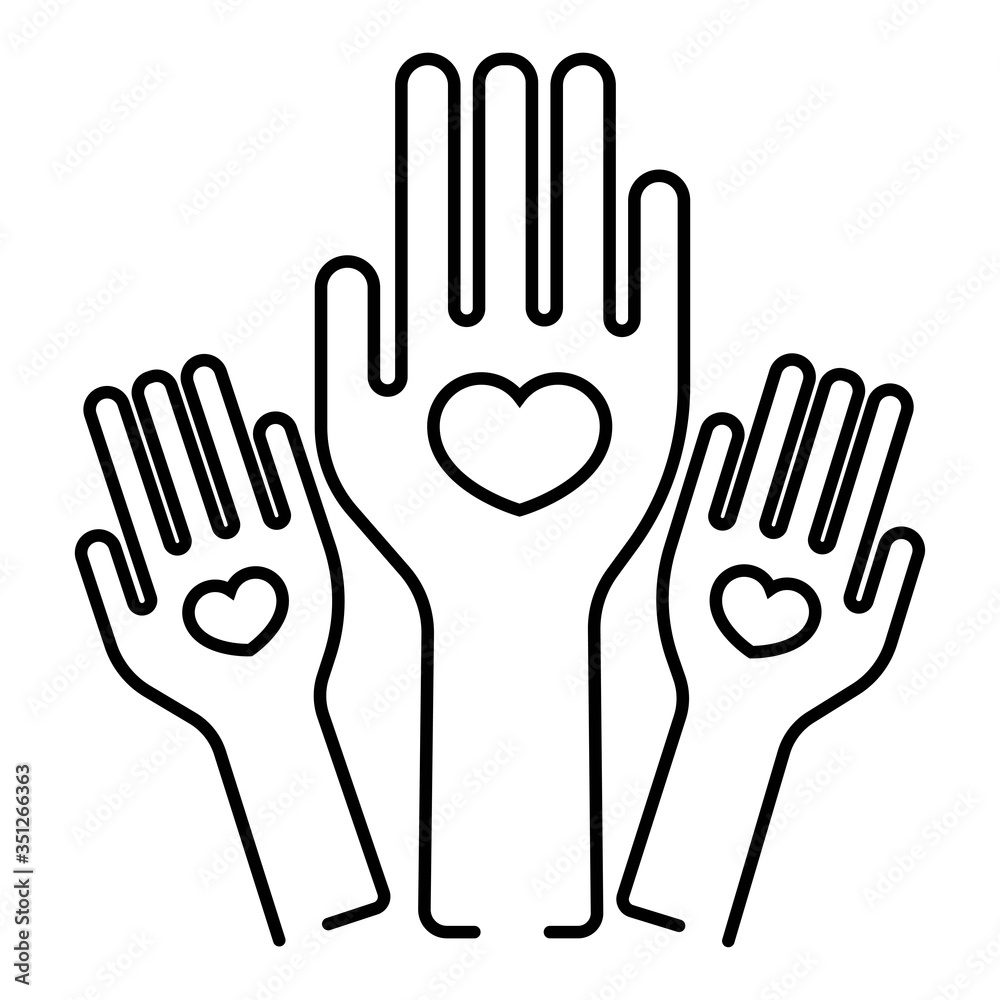 Volunteering experience linear icon vector Volunteering experience linear icon vector