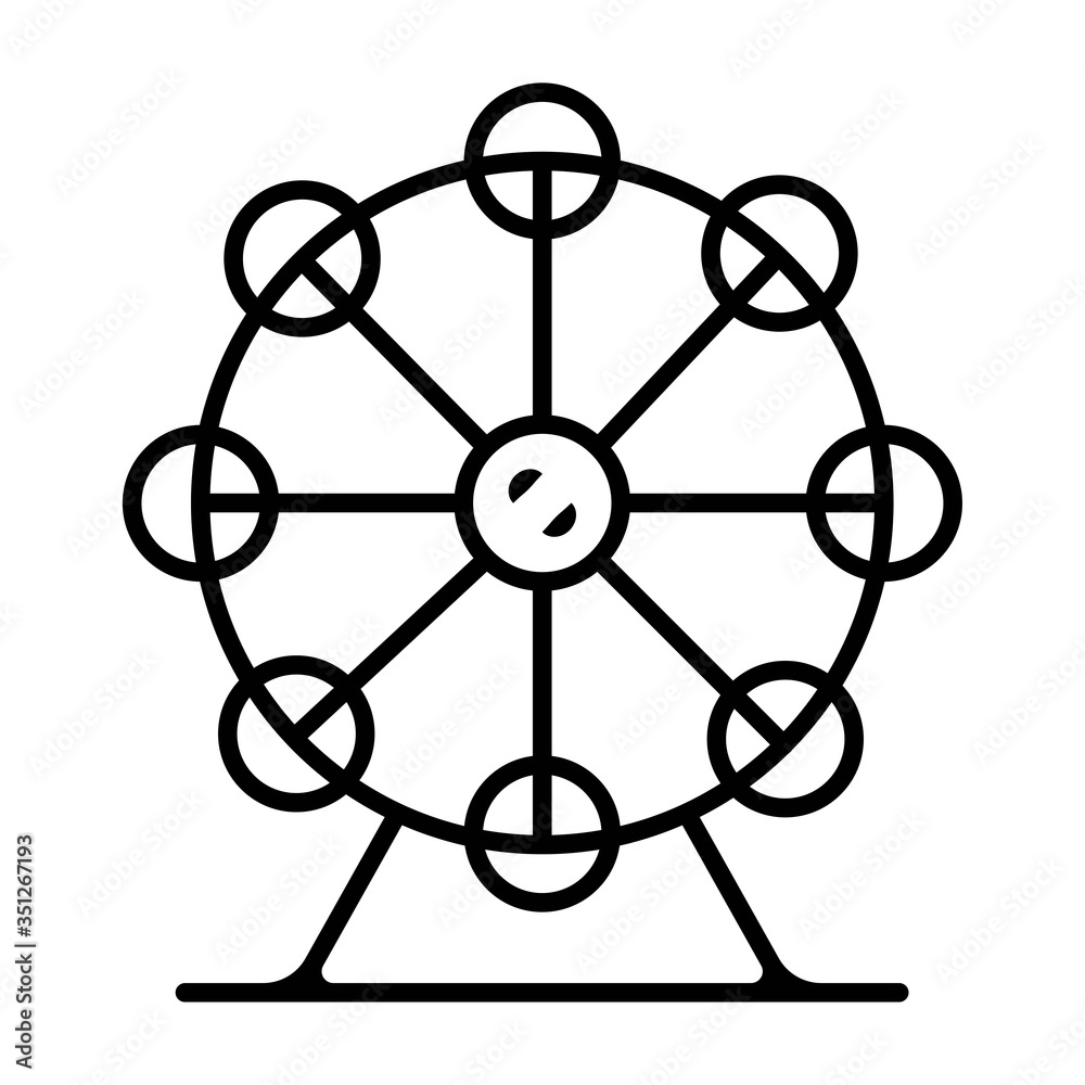 ferris wheel icon vector illustration ferris wheel icon vector illustration