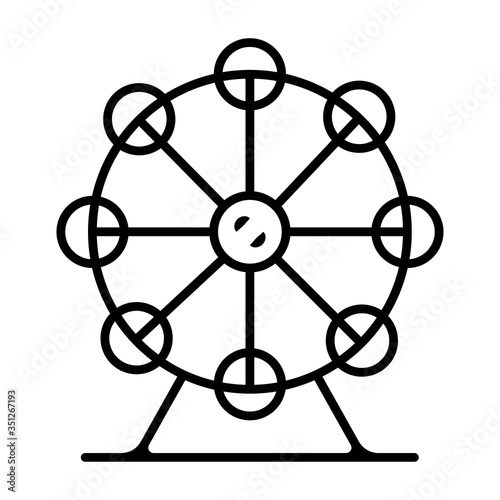 ferris wheel icon vector illustration