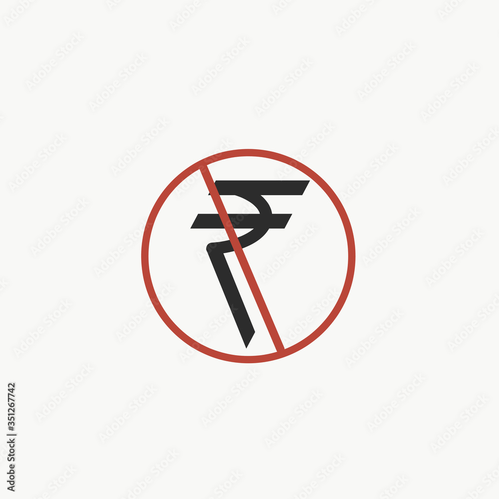 No rupee sign illustration image No rupee sign illustration image