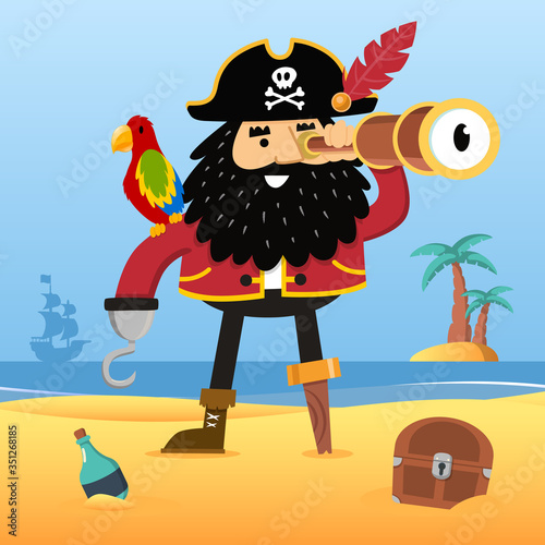 Pirate with Spyglass