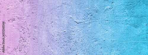 Banner pale blue pink wall.