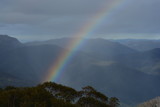 Rainbow in a mountain landscape