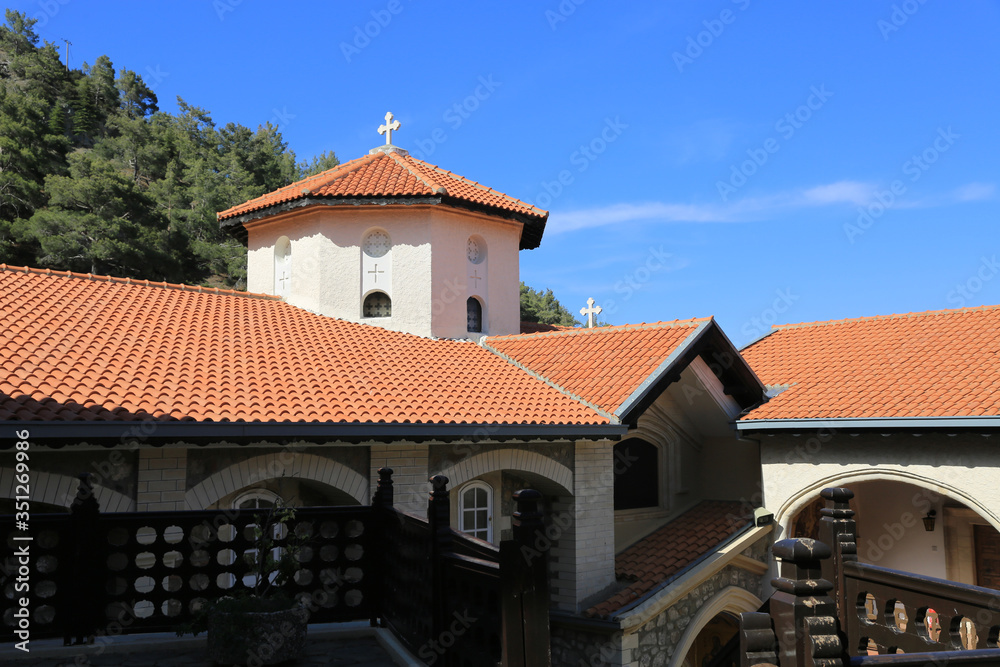 Tile Roof of  Kykkos Monastery in Cyprus
