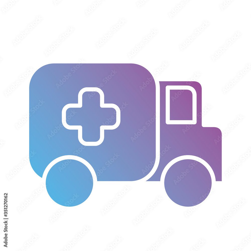 ambulance car vehicle gradient silhouette style ambulance car vehicle gradient silhouette style