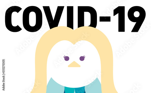 Simple basic icon vector image for COVID-19 corona virus Medical Alert for pandemic pandemic