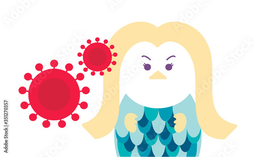 Simple basic icon vector image for COVID-19 corona virus Medical Alert for pandemic pandemic