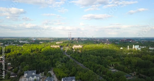 Nowa Huta in Krakow at sunset photo