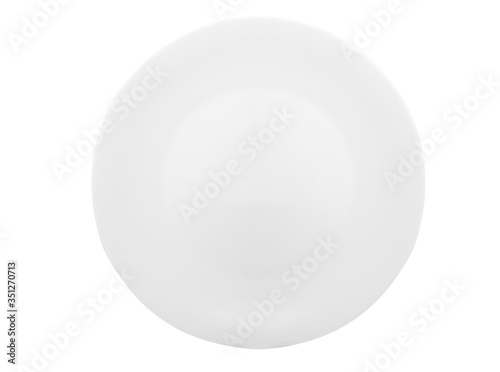 White plate on a white isolated background