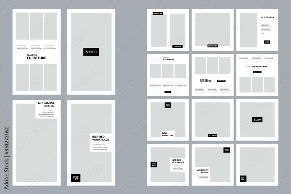 Social Media post and collection for Furniture design Social Media post and collection for Furniture design