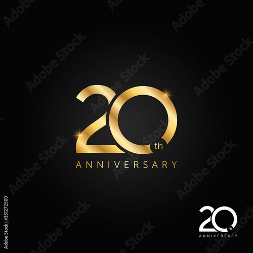 20 years anniversary logo, icon and symbol vector illustration