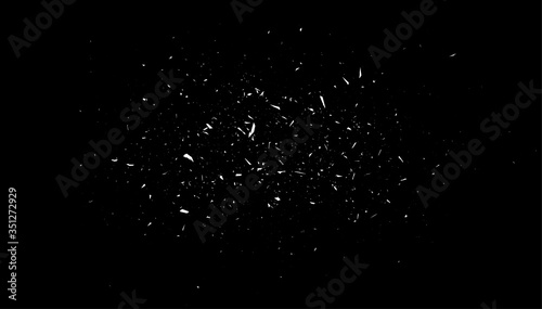 White Noise on Black Backround, Space Panorama, Vector