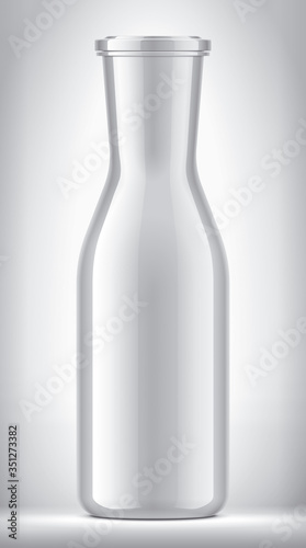 Bottle on background. Non-transparent White version. 