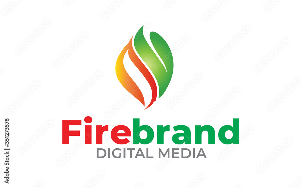 Fototapeta premium Creative of fire flame brand logo design