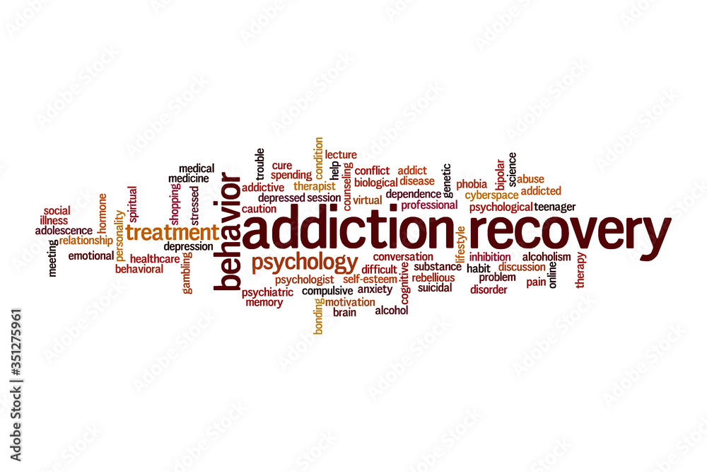 Addiction recovery cloud concept Addiction recovery cloud concept