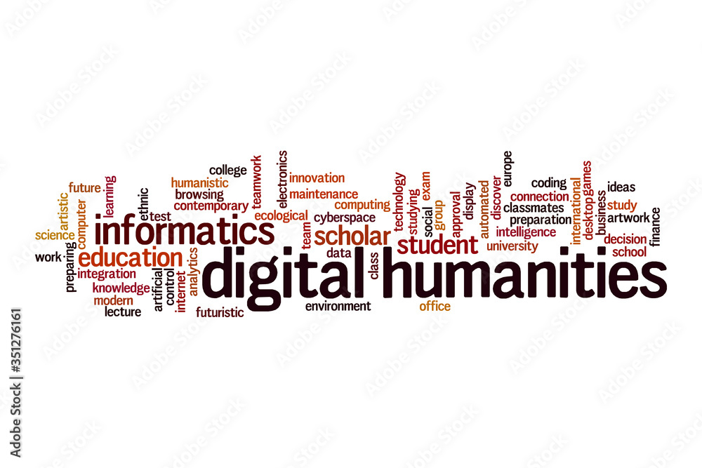 Digital humanities cloud concept