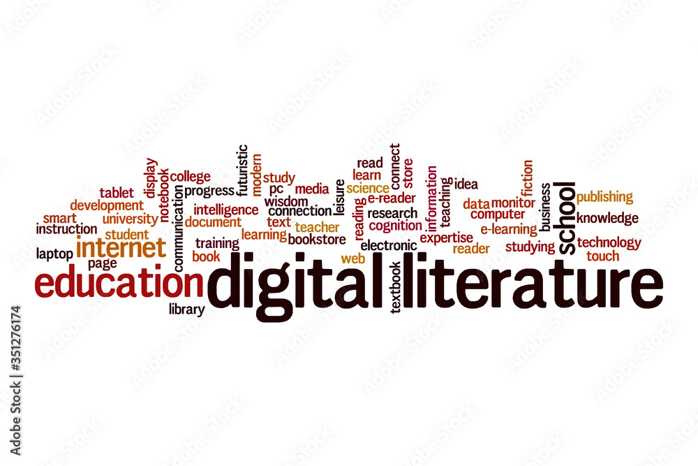 Digital literature cloud concept Digital literature cloud concept