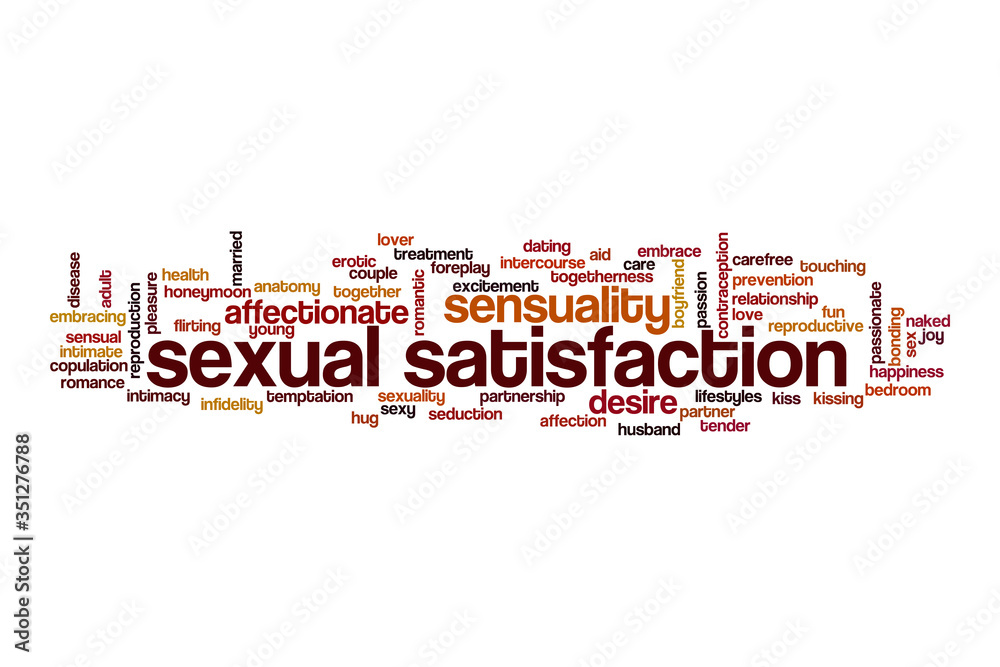 Sexual satisfaction cloud concept