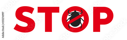 Mite warning sign - vector icon