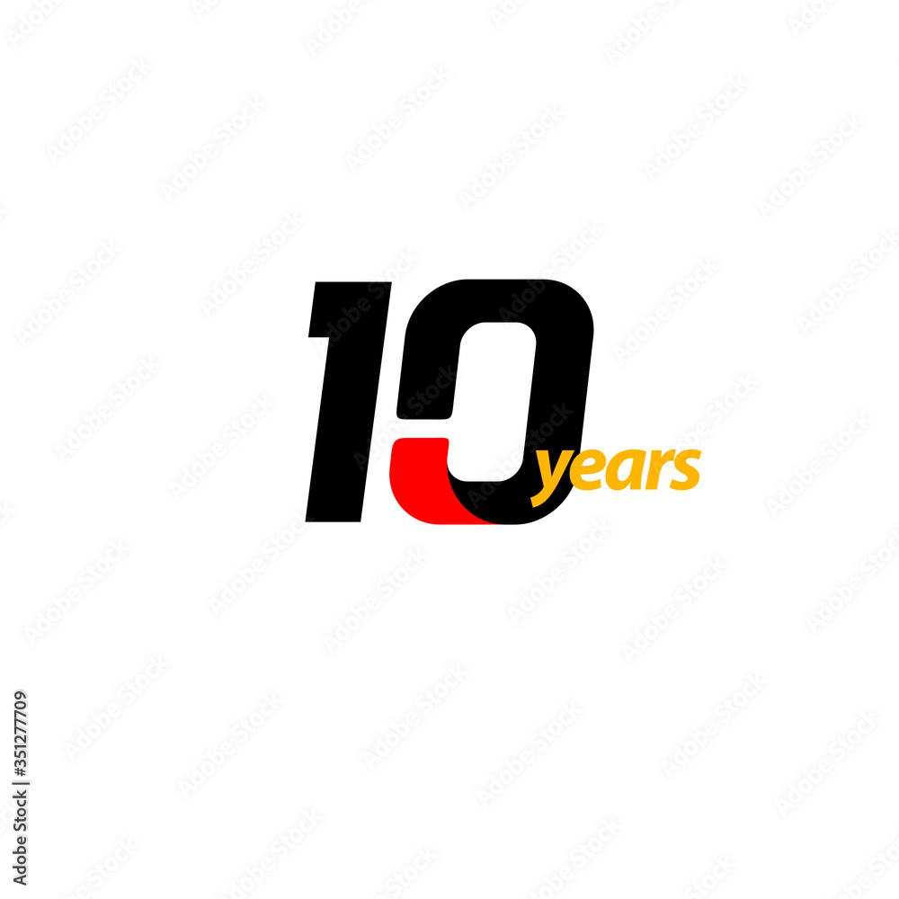 10 Years Anniversary Celebration Vector Template Design Illustration 10 Years Anniversary Celebration Vector Template Design Illustration