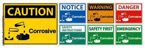 Corrosive Symbol Sign Isolate On White Background,Vector Illustration EPS.10