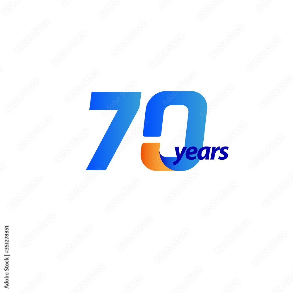 70 Years Anniversary Celebration Vector Template Design Illustration 70 Years Anniversary Celebration Vector Template Design Illustration