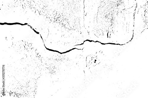 Distressed overlay texture of rough surface, dry soil, cracked ground. Grunge background. One color graphic resource.