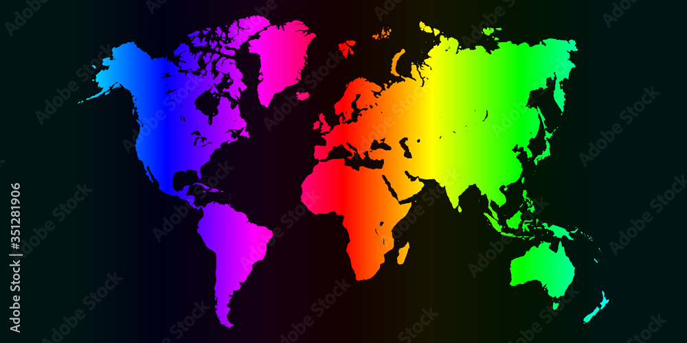 RGB CMYK Color Combination World Map