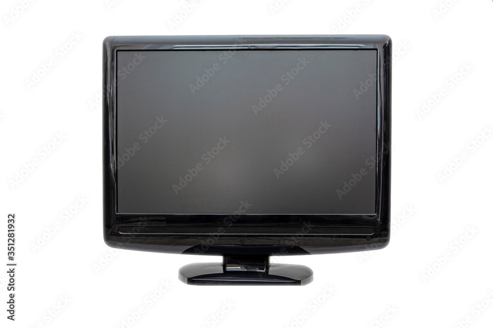 Small portative TV, flat screen, display, lcd monitor, isolated on white background Small portative TV, flat screen, display, lcd monitor, isolated on white background