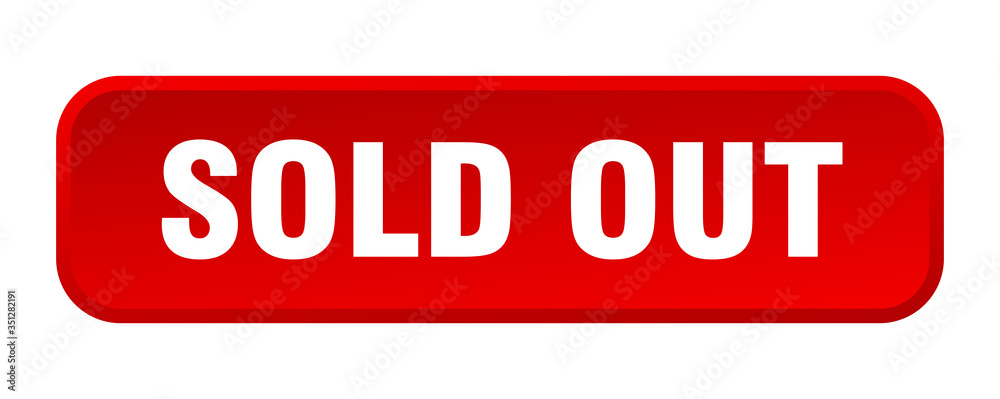 sold out button. sold out square 3d push button sold out button. sold out square 3d push button