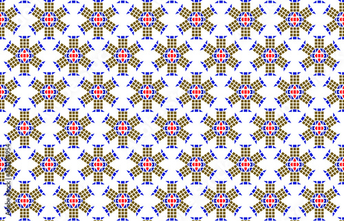 Hexagonal shaped gold block star repeating pattern