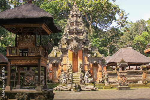 Worship shrine at hindu temple, Ubud Monkey Forest