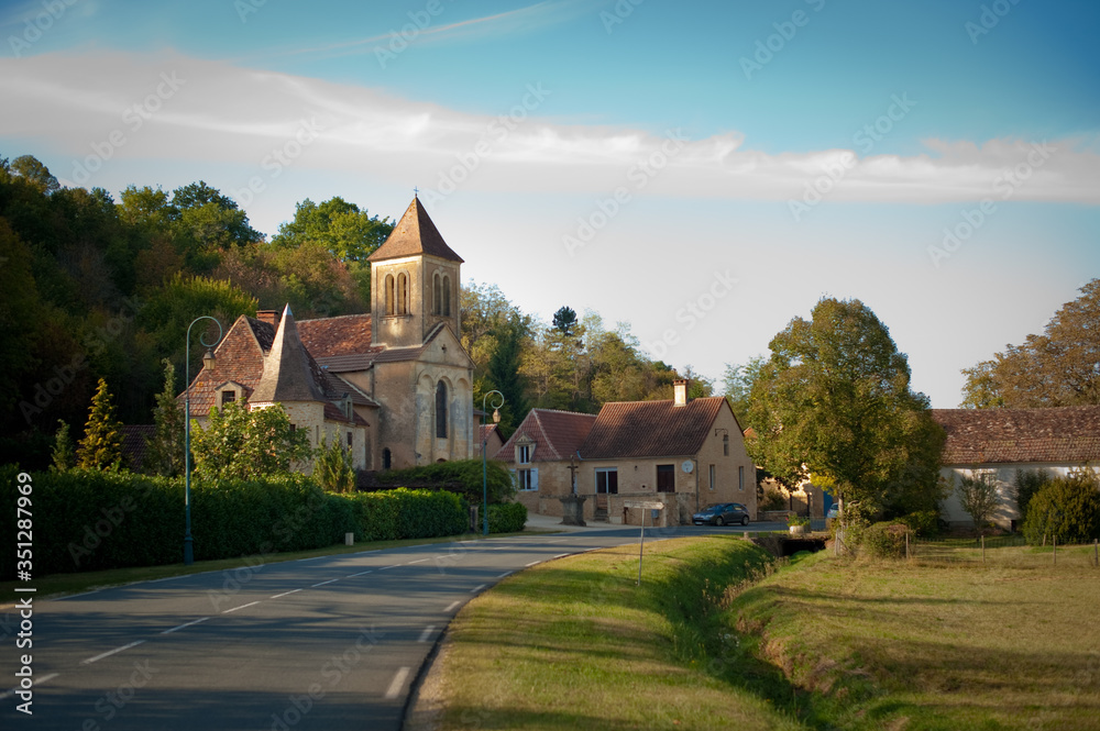 Streetview of a medieval  french town 