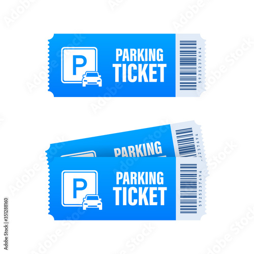 Parking tickets, great design for any purposes. Parking zone. Vector stock illustration.