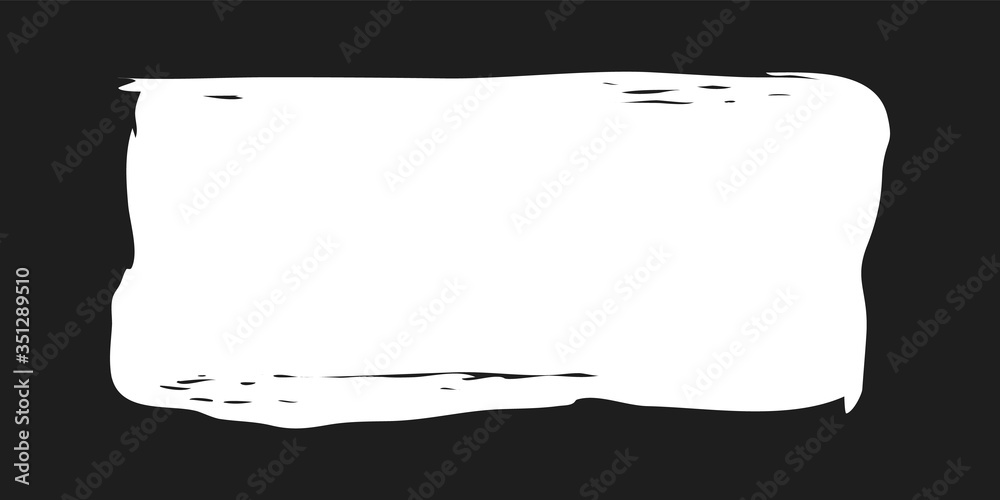 Rectangular banner hand painted with black ink brush Rectangular banner hand painted with black ink brush