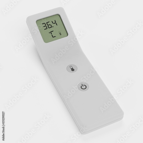 Realistic 3D Render of Thermometer