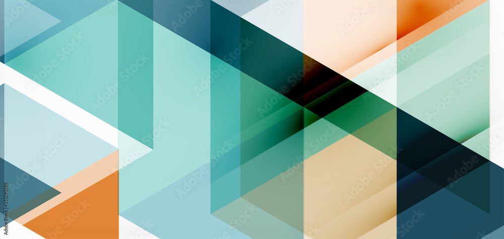 Geometric abstract background, mosaic triangle and hexagon shapes. Trendy abstract layout template for business or technology presentation, internet poster or web brochure cover, wallpaper Geometric abstract background, mosaic triangle and hexagon shapes. Trendy abstract layout template for business or technology presentation, internet poster or web brochure cover, wallpaper