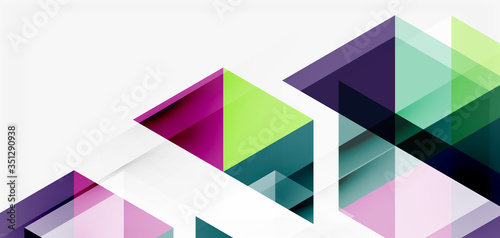 Geometric abstract background, mosaic triangle and hexagon shapes. Trendy abstract layout template for business or technology presentation, internet poster or web brochure cover, wallpaper